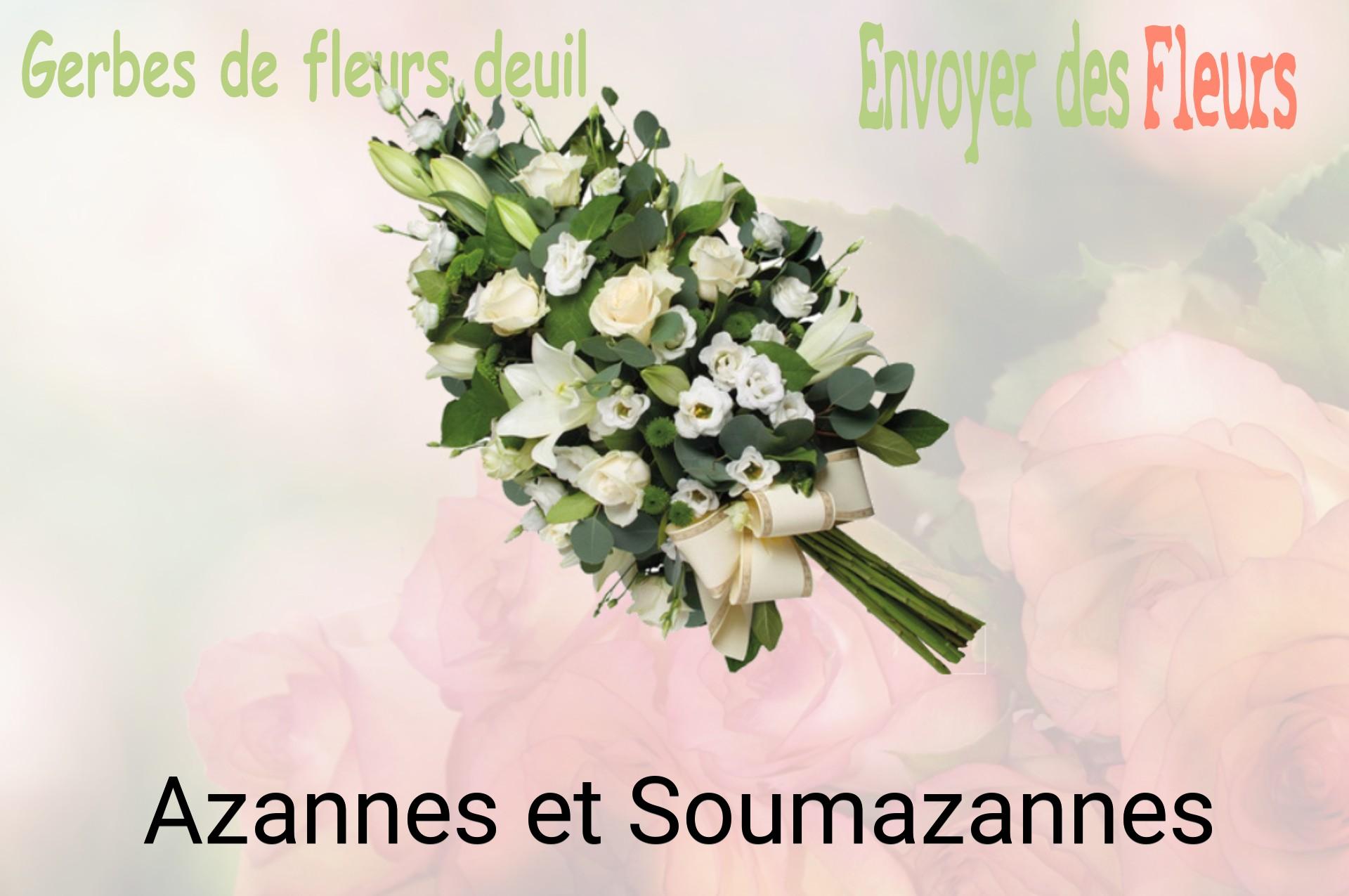 Gerbe de fleurs de deuil livrée à Azannes-et-Soumazannes